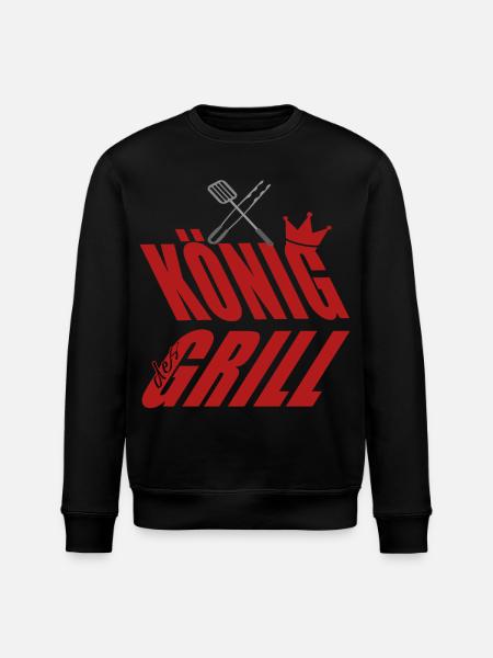King at the Grill Grill Cutlery - Stanley/Stella ROLLER Unisex Organic Sweatshirt - black