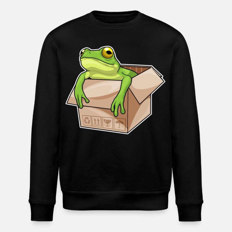 Carton grenouille - Sweat bio ROLLER Stanley/Stella Unisexe - noir