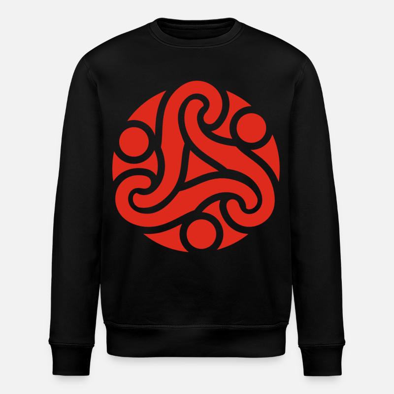 Symbole celtique de protection (rouge) - Sweat bio ROLLER Stanley/Stella Unisexe - noir