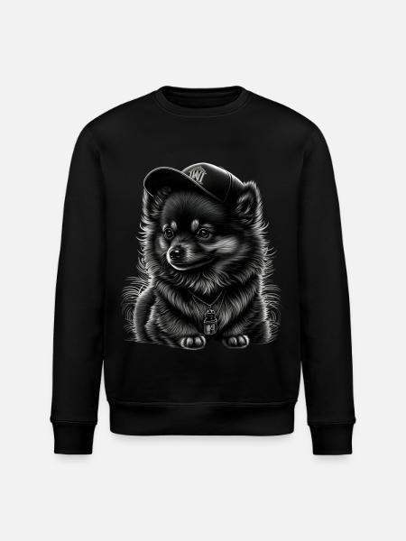 Spitz nain à casquette - Sweat bio ROLLER Stanley/Stella Unisexe - noir