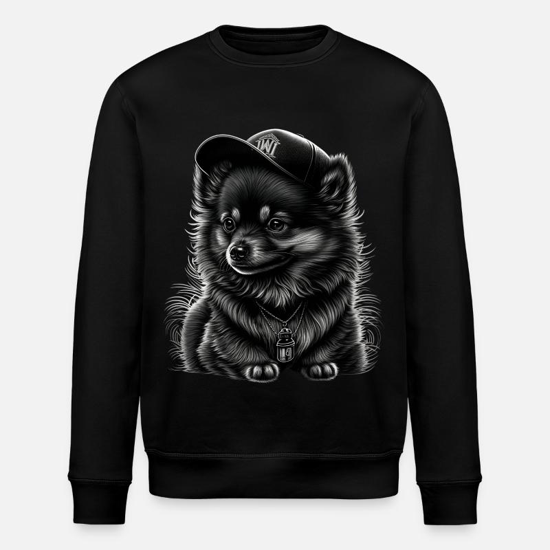 Spitz nain à casquette - Sweat bio ROLLER Stanley/Stella Unisexe - noir