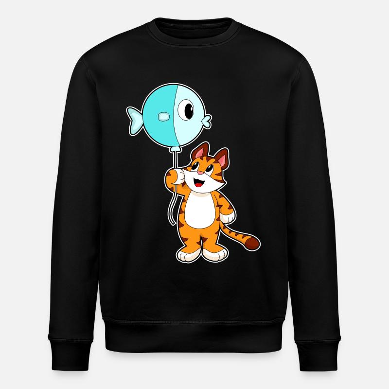 Poisson ballon tigre - Sweat bio ROLLER Stanley/Stella Unisexe - noir