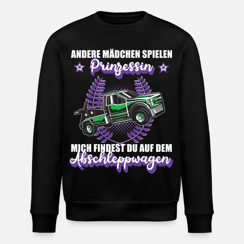 Abschleppwagen Abschleppdienst Mädchen Geschenk - Stanley/Stella Unisex Bio-Sweatshirt ROLLER - Schwarz