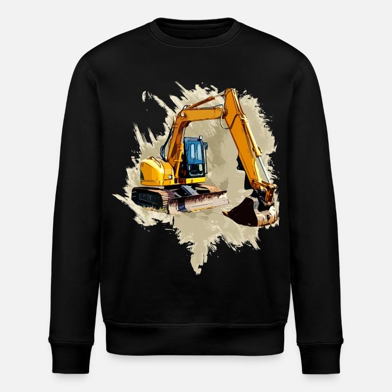 Schaufel-Bagger - Stanley/Stella Unisex Bio-Sweatshirt ROLLER - Schwarz