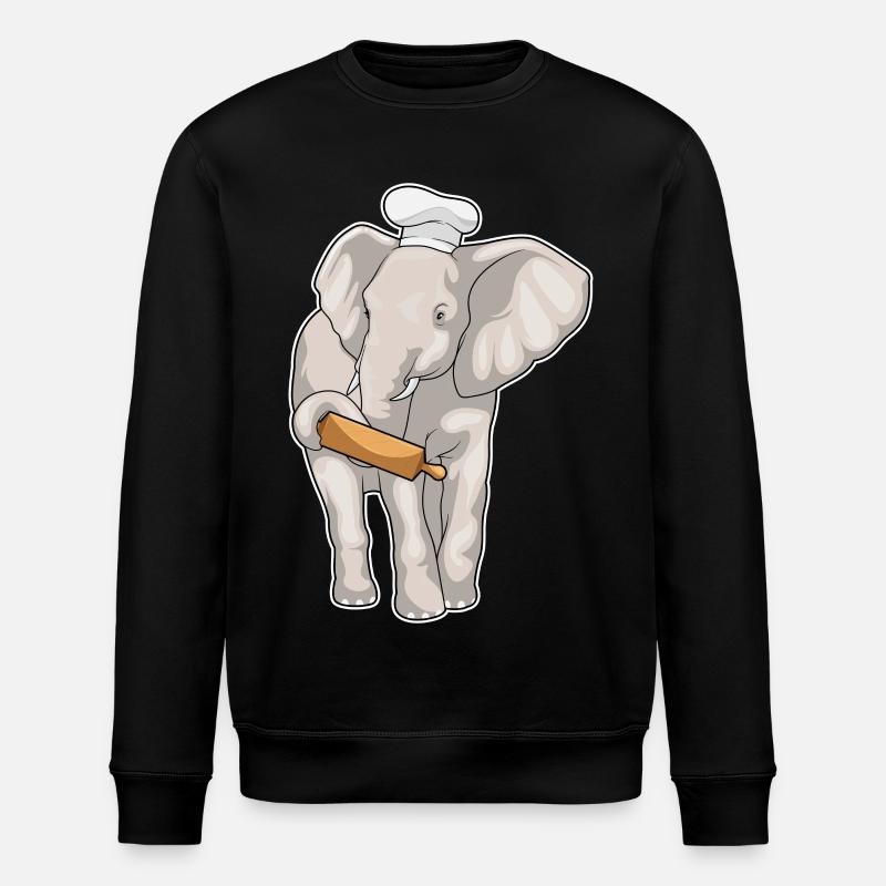 Elephant Baker Pasta Wood - Sweat bio ROLLER Stanley/Stella Unisexe - noir