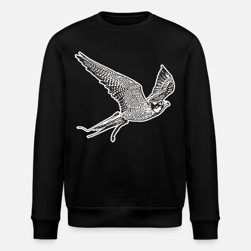 Falke im Flug - Stanley/Stella Unisex Bio-Sweatshirt ROLLER - Schwarz