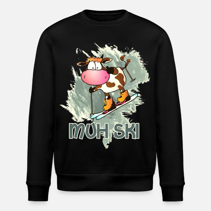 Muh Ski - Stanley/Stella Unisex Bio-Sweatshirt ROLLER - Schwarz
