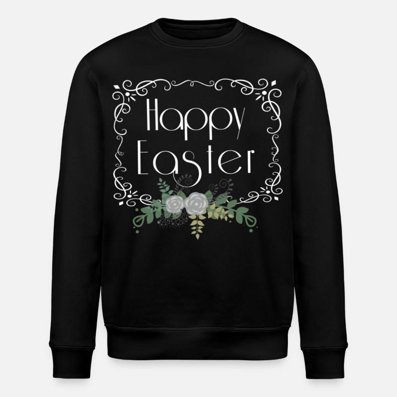 Happy Easter - Stanley/Stella Unisex Bio-Sweatshirt ROLLER - Schwarz
