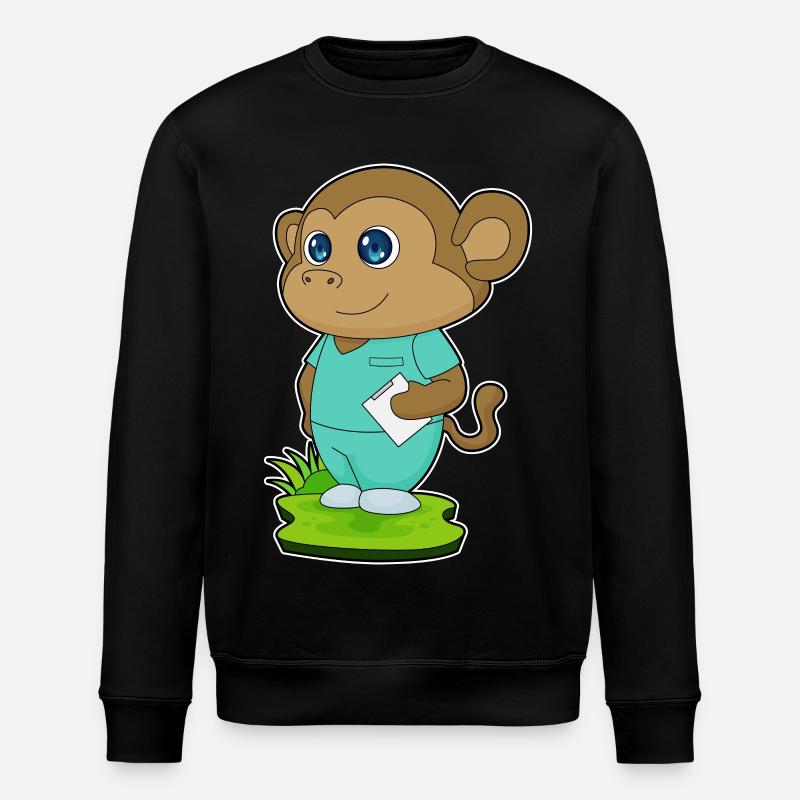 Monkey Nurse - Stanley/Stella ROLLER Unisex Organic Sweatshirt - black