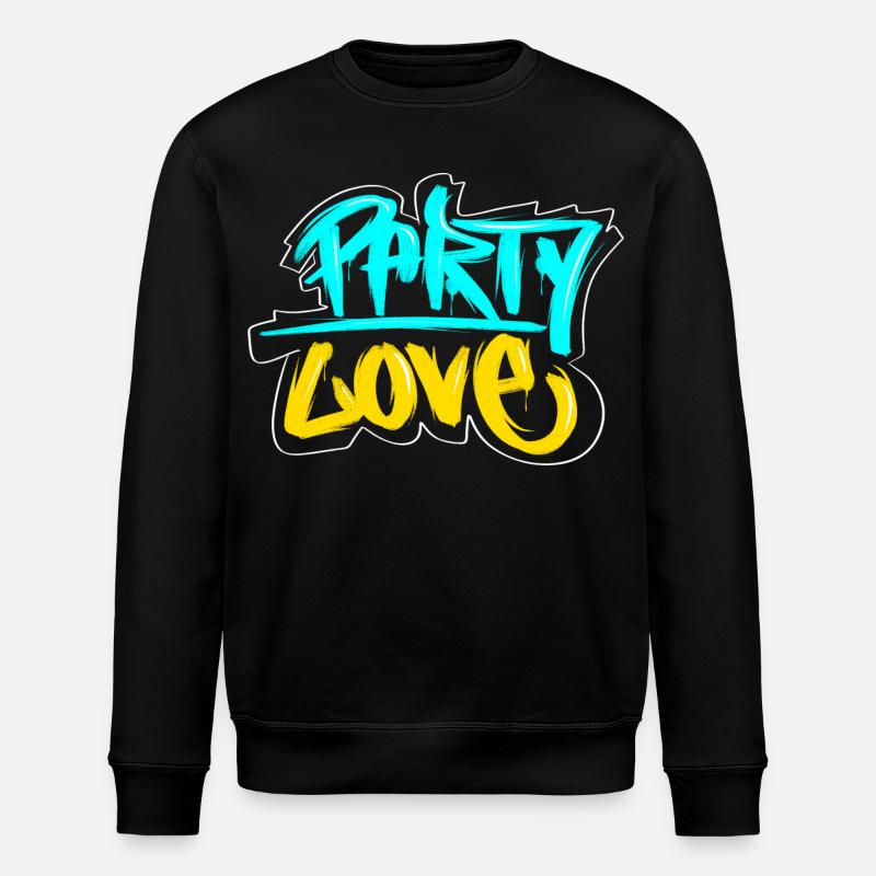 Party Love Graffiti Print - Sweat bio ROLLER Stanley/Stella Unisexe - noir