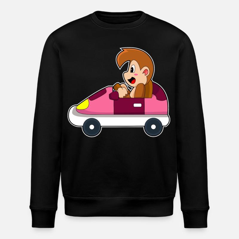 Affe Auto - Stanley/Stella Unisex Bio-Sweatshirt ROLLER - Schwarz
