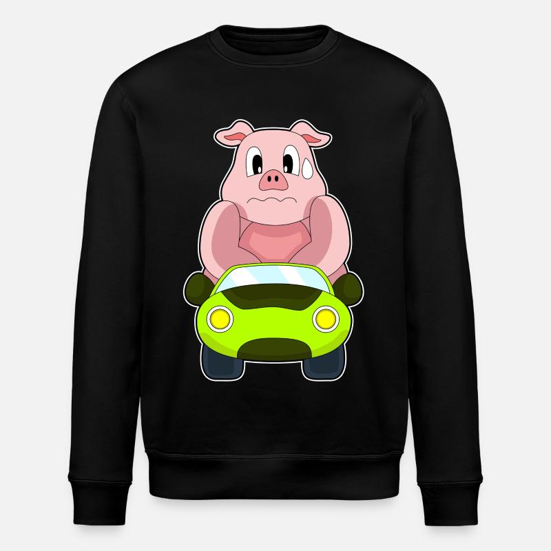 Voiture de cochon - Sweat bio ROLLER Stanley/Stella Unisexe - noir