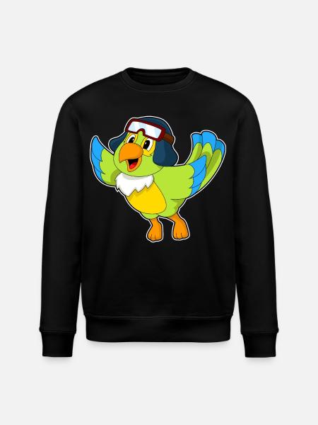 Parrot Pilot Pilot Cap - Stanley/Stella ROLLER Unisex Organic Sweatshirt - black