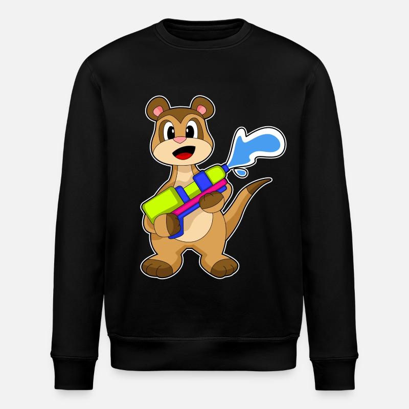 Erdmännchen Wasserpistole - Stanley/Stella Unisex Bio-Sweatshirt ROLLER - Schwarz