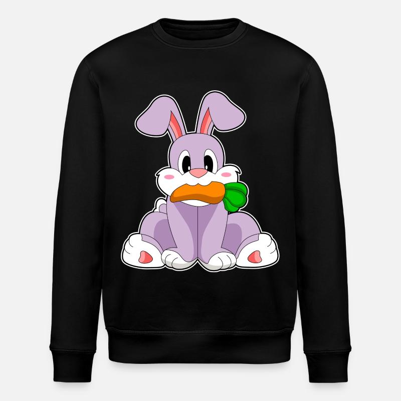 Rabbit Carrot - Stanley/Stella ROLLER Unisex Organic Sweatshirt - black