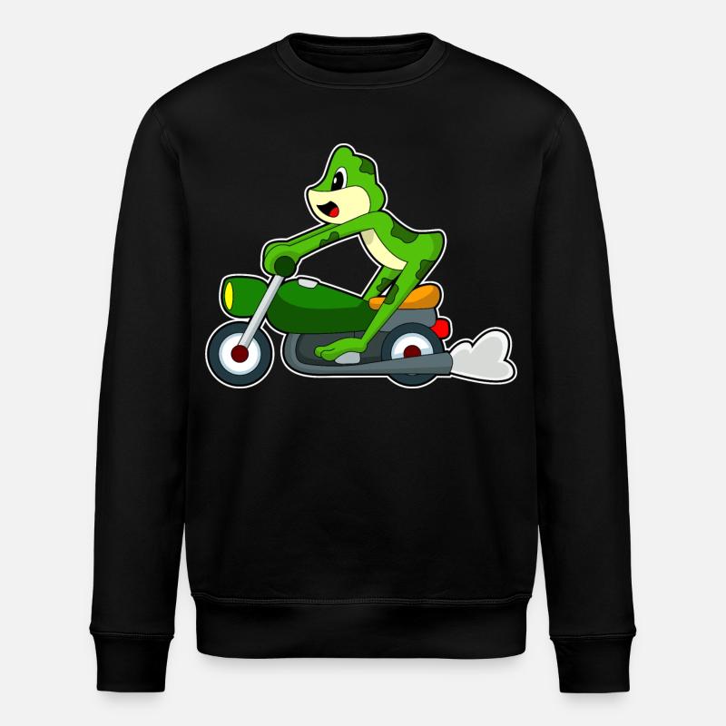 Frosch Motorrad - Stanley/Stella Unisex Bio-Sweatshirt ROLLER - Schwarz