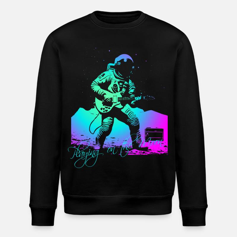 Playing On The Moon - Stanley/Stella Unisex Bio-Sweatshirt ROLLER - Schwarz