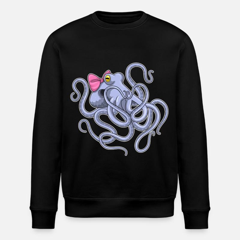 Krake Schleife - Stanley/Stella Unisex Bio-Sweatshirt ROLLER - Schwarz
