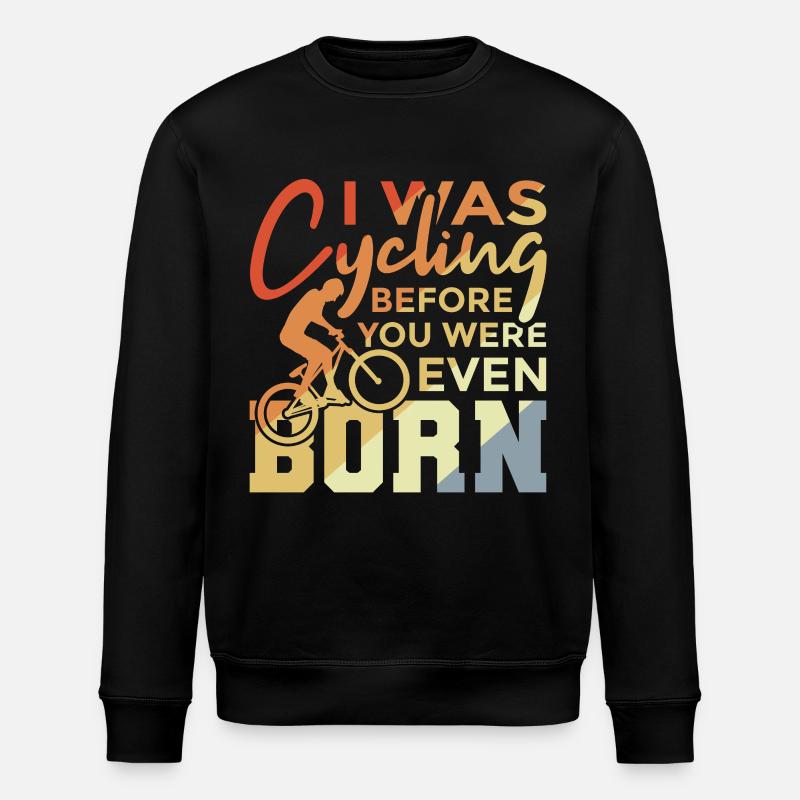 Radfahrer Witz - Stanley/Stella Unisex Bio-Sweatshirt ROLLER - Schwarz