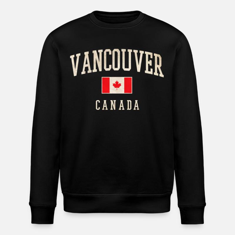 Vancouver Canada Drapeau Chemise - Sweat bio ROLLER Stanley/Stella Unisexe - noir