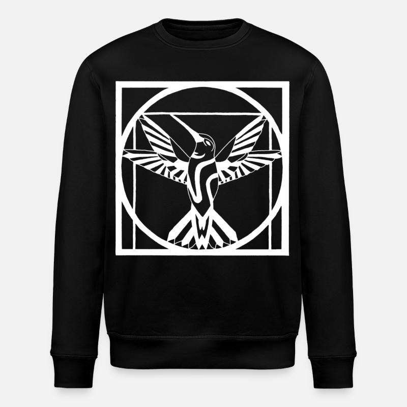Oiseau blanc Vitruve - Sweat bio ROLLER Stanley/Stella Unisexe - noir