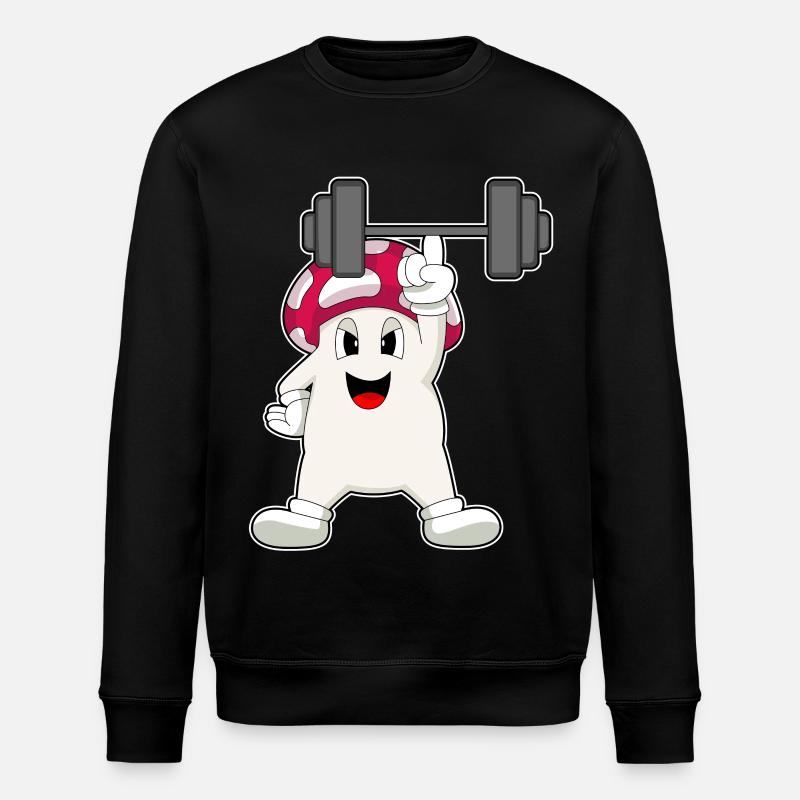 Champignon Bodybuilding Haltère - Sweat bio ROLLER Stanley/Stella Unisexe - noir