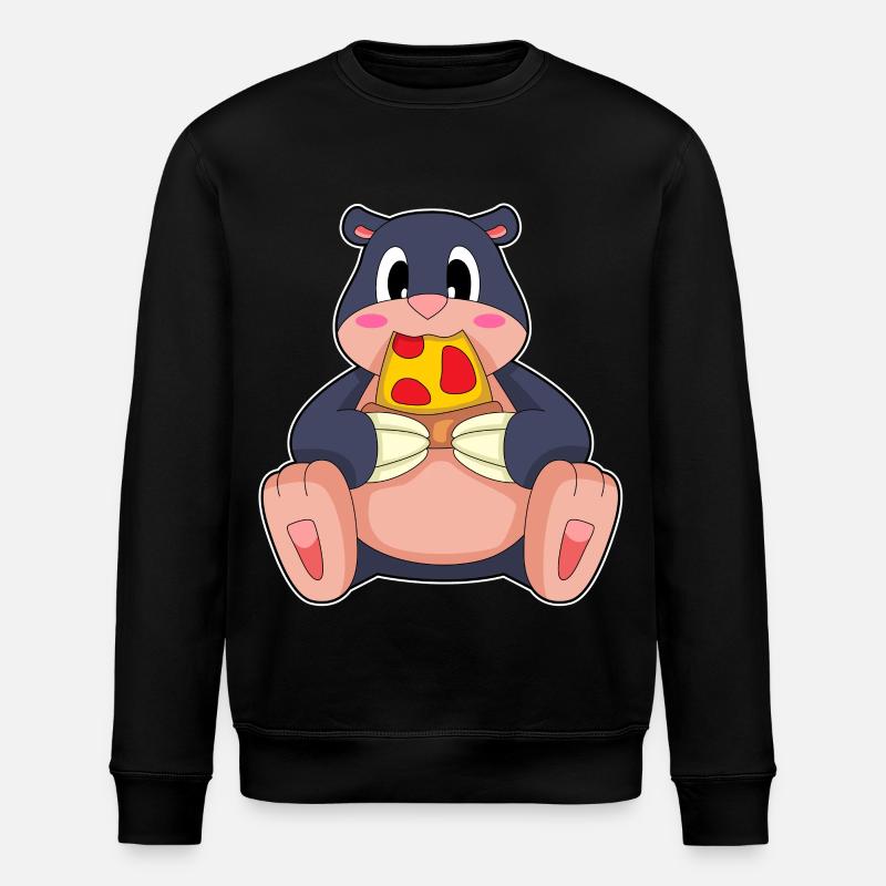 Maulwurf Pizza - Stanley/Stella Unisex Bio-Sweatshirt ROLLER - Schwarz