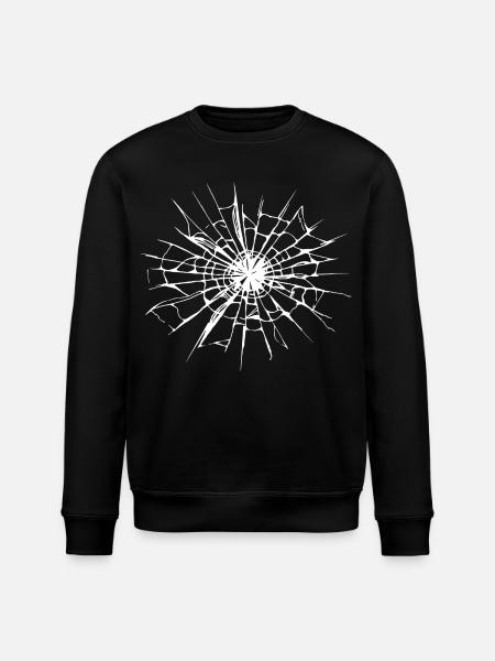 Broken glass - Stanley/Stella ROLLER Unisex Organic Sweatshirt - black