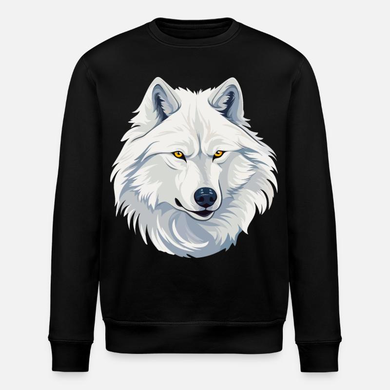 White Wolf - Stanley/Stella ROLLER Unisex Organic Sweatshirt - black