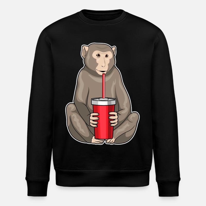 Affe Trinkbecher - Stanley/Stella Unisex Bio-Sweatshirt ROLLER - Schwarz