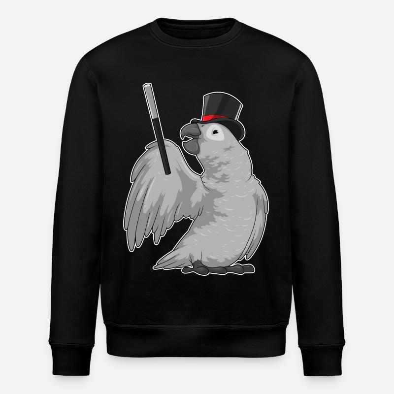 Baguette magique perroquet - Sweat bio ROLLER Stanley/Stella Unisexe - noir