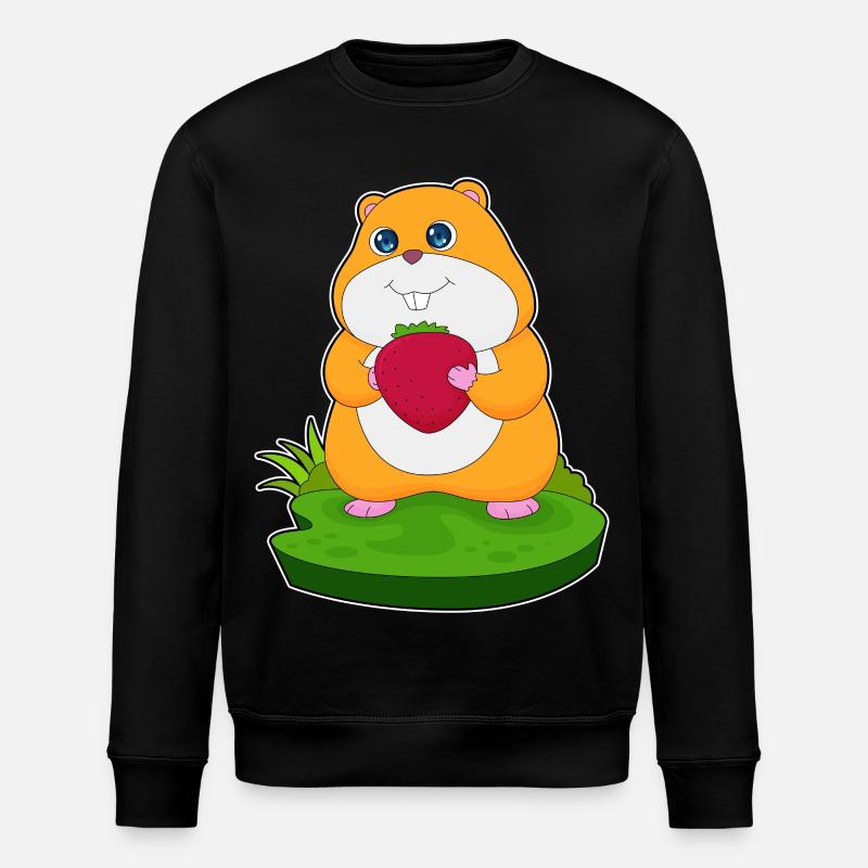 Hamster Fraise Fruit - Sweat bio ROLLER Stanley/Stella Unisexe - noir