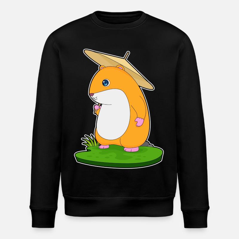 Hamster Regen Regenschirm - Stanley/Stella Unisex Bio-Sweatshirt ROLLER - Schwarz