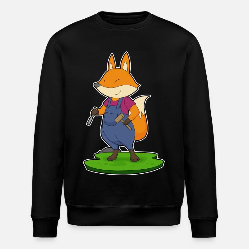 Fox Craftsman Hammer Chisel - Stanley/Stella ROLLER Unisex Organic Sweatshirt - black