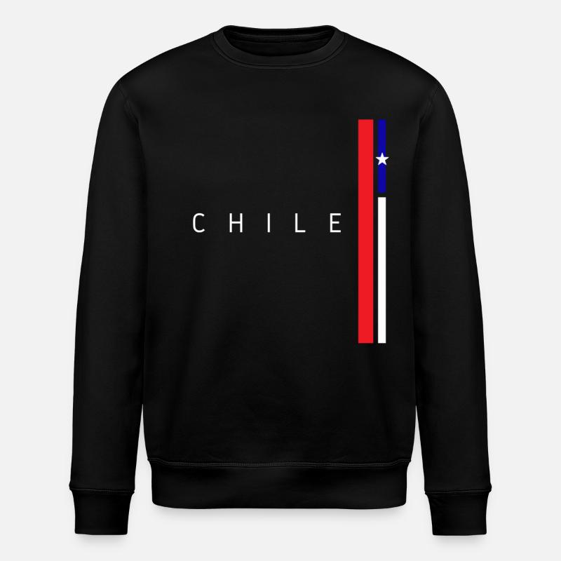 Flagge von Chile - Stanley/Stella Unisex Bio-Sweatshirt ROLLER - Schwarz