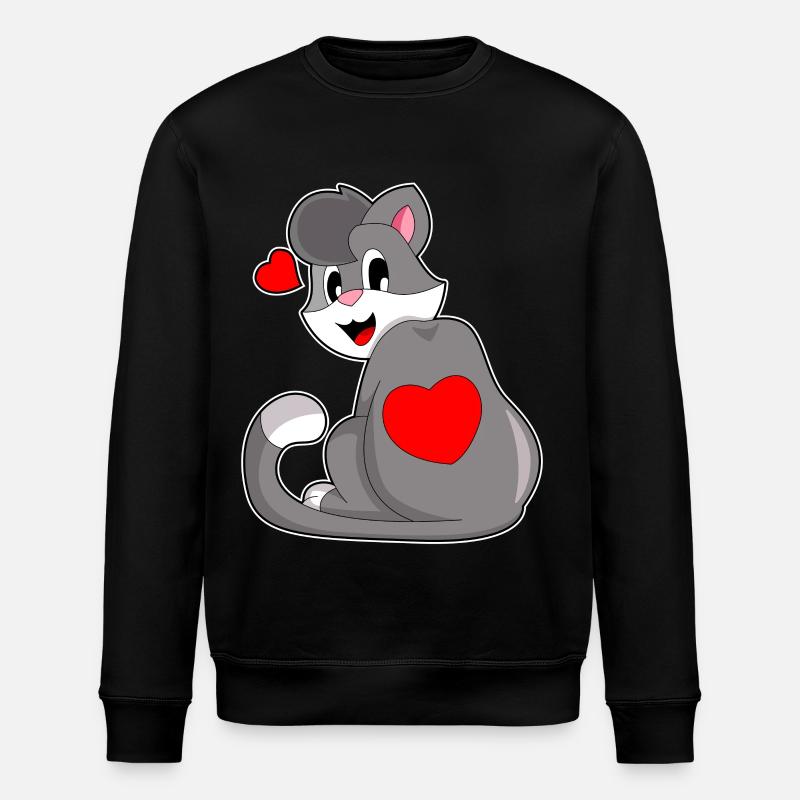 Cœur de chat - Sweat bio ROLLER Stanley/Stella Unisexe - noir