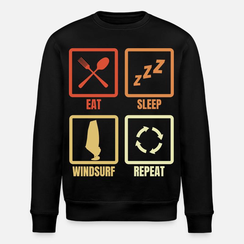 Windsurfen Zeitplan - Stanley/Stella Unisex Bio-Sweatshirt ROLLER - Schwarz