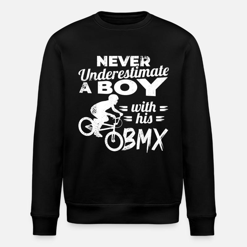 kleiner BMX Fahrer - Stanley/Stella Unisex Bio-Sweatshirt ROLLER - Schwarz