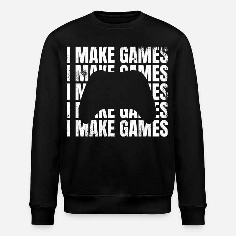 Ich entwickle Spiele - Stanley/Stella Unisex Bio-Sweatshirt ROLLER - Schwarz