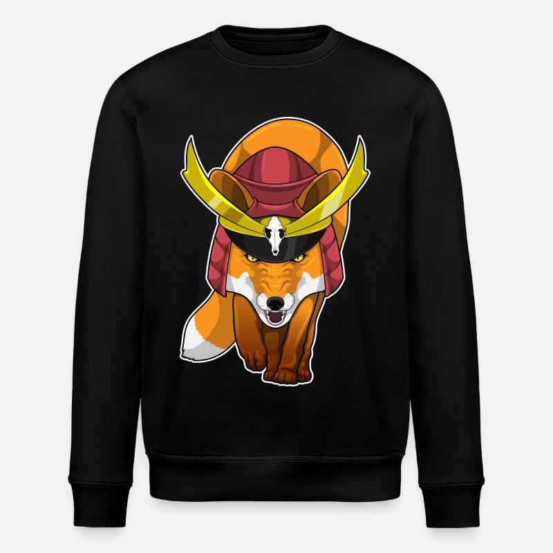 Fuchs Samurai Kampfkunst - Stanley/Stella Unisex Bio-Sweatshirt ROLLER - Schwarz