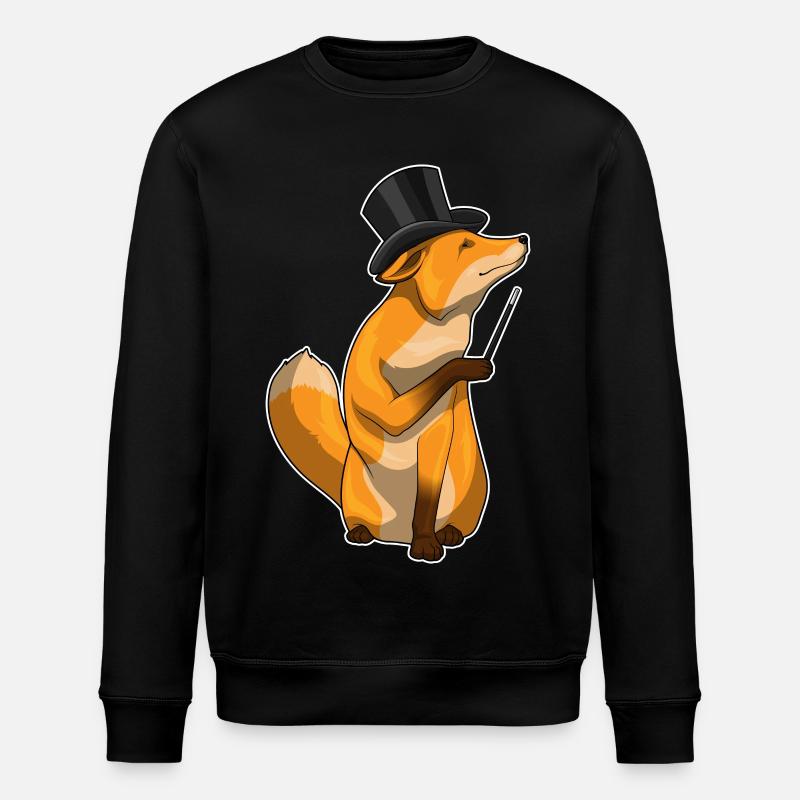 Fox Wizard Wand - Stanley/Stella ROLLER Unisex Organic Sweatshirt - black