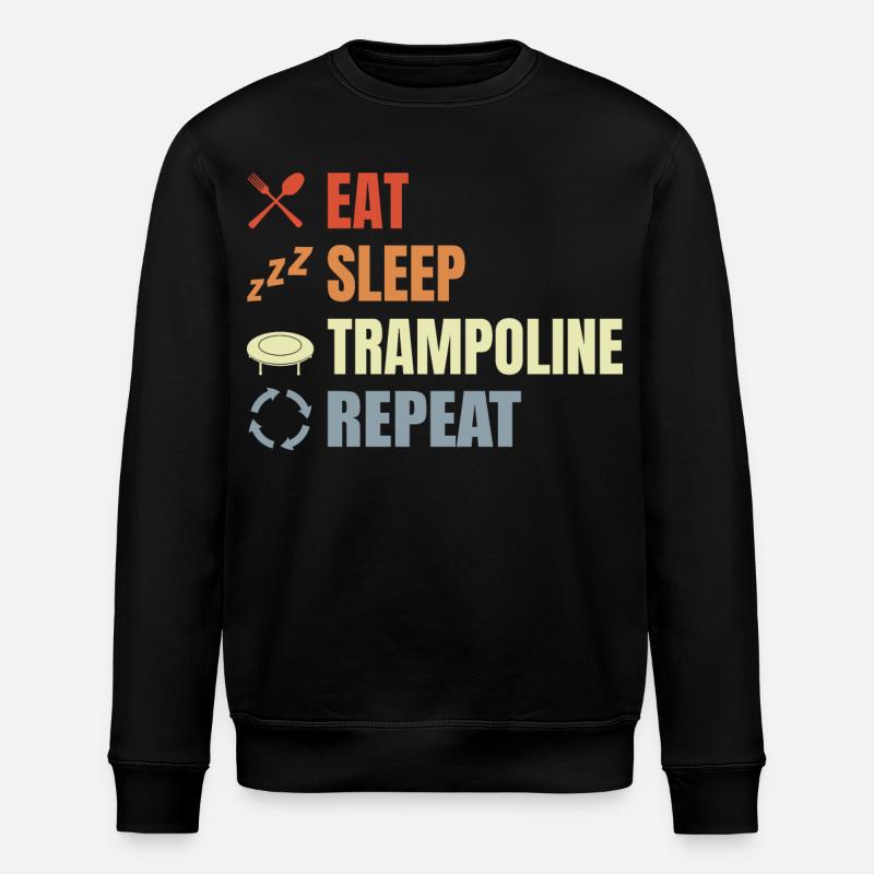 Routine de saut de trampoline - Sweat bio ROLLER Stanley/Stella Unisexe - noir