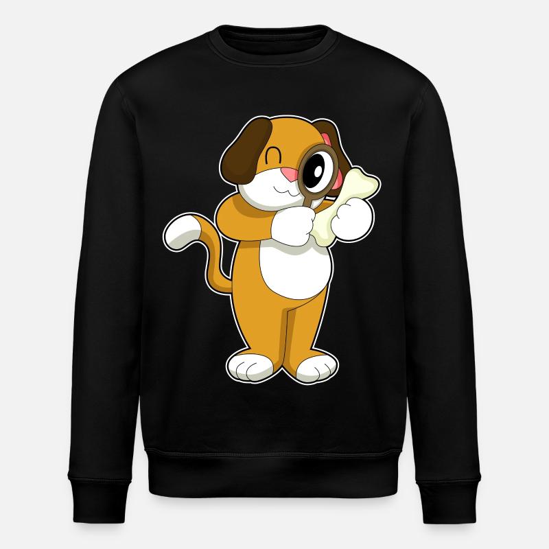 Loupe détective canine - Sweat bio ROLLER Stanley/Stella Unisexe - noir