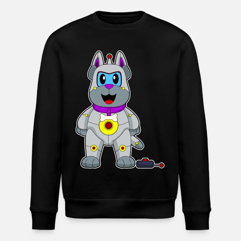 Hund Roboter - Stanley/Stella Unisex Bio-Sweatshirt ROLLER - Schwarz