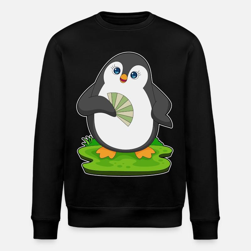Pingouin Éventail à main - Sweat bio ROLLER Stanley/Stella Unisexe - noir