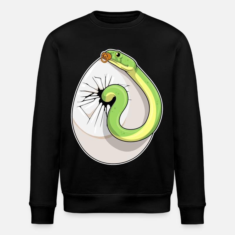Sucette d’oeuf de serpent - Sweat bio ROLLER Stanley/Stella Unisexe - noir