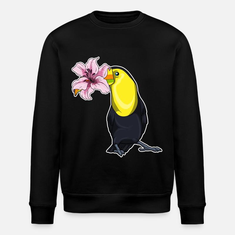 Toucan Fleurs de lys - Sweat bio ROLLER Stanley/Stella Unisexe - noir