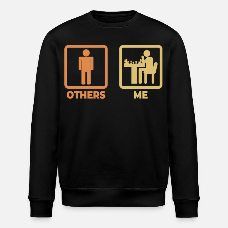 Ich als Schachspieler - Stanley/Stella Unisex Bio-Sweatshirt ROLLER - Schwarz