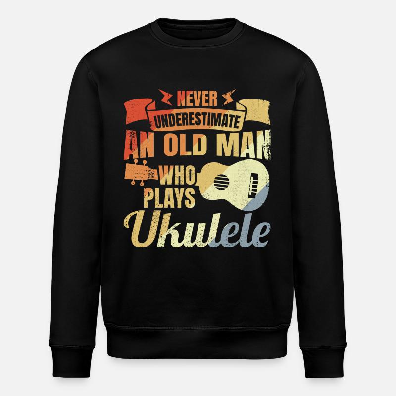 Ukulele Großvater - Stanley/Stella Unisex Bio-Sweatshirt ROLLER - Schwarz