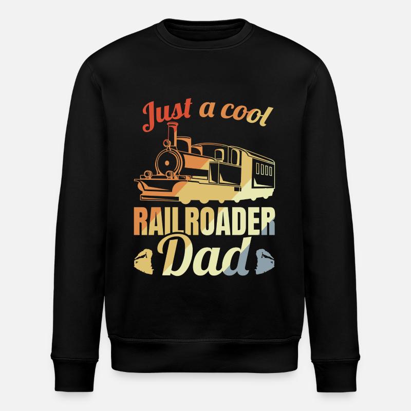 Eisenbahner Vater - Stanley/Stella Unisex Bio-Sweatshirt ROLLER - Schwarz